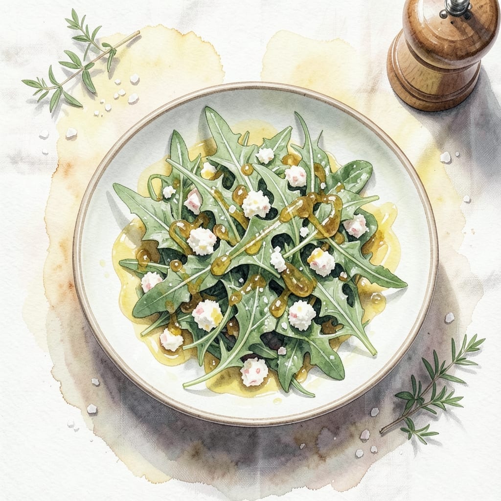 Arugula Salad Recipe With Feta Cheese: Peppery Greens and Tangy Bites
