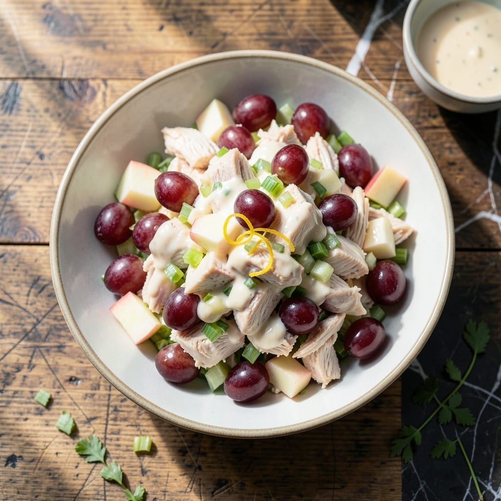 Chicken Salad Recipe with Sweet Salad Cubes: Apple and Grape Crunch