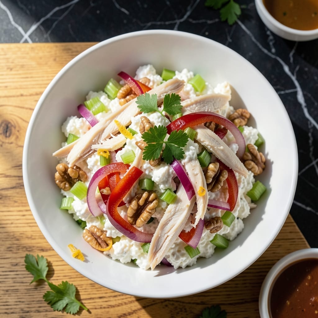 High Protein Chicken Salad Recipe With Cottage Cheese: Muscle-Building Lunch in Minutes