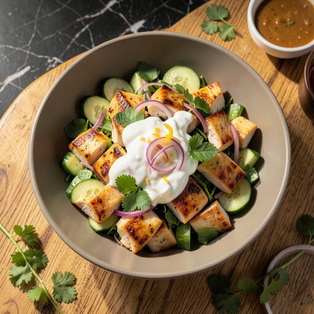 Chicken Salad Recipe Indian Style: Spiced Yogurt and Herb Freshness