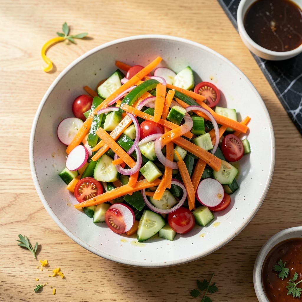 Recipe for Mixed Vegetable Salad: Vibrant Crunch With Citrus Zing