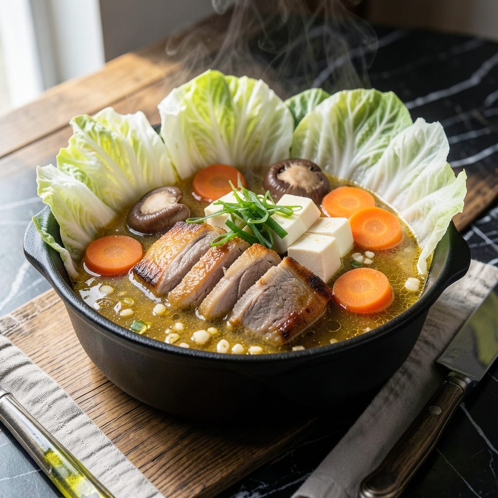 Nabe Recipe Pork: Japanese Hot Pot with Melt-in-Mouth Slices Nabe Recipe Pork: Japanese Hot Pot with Melt-in-Mouth Slices