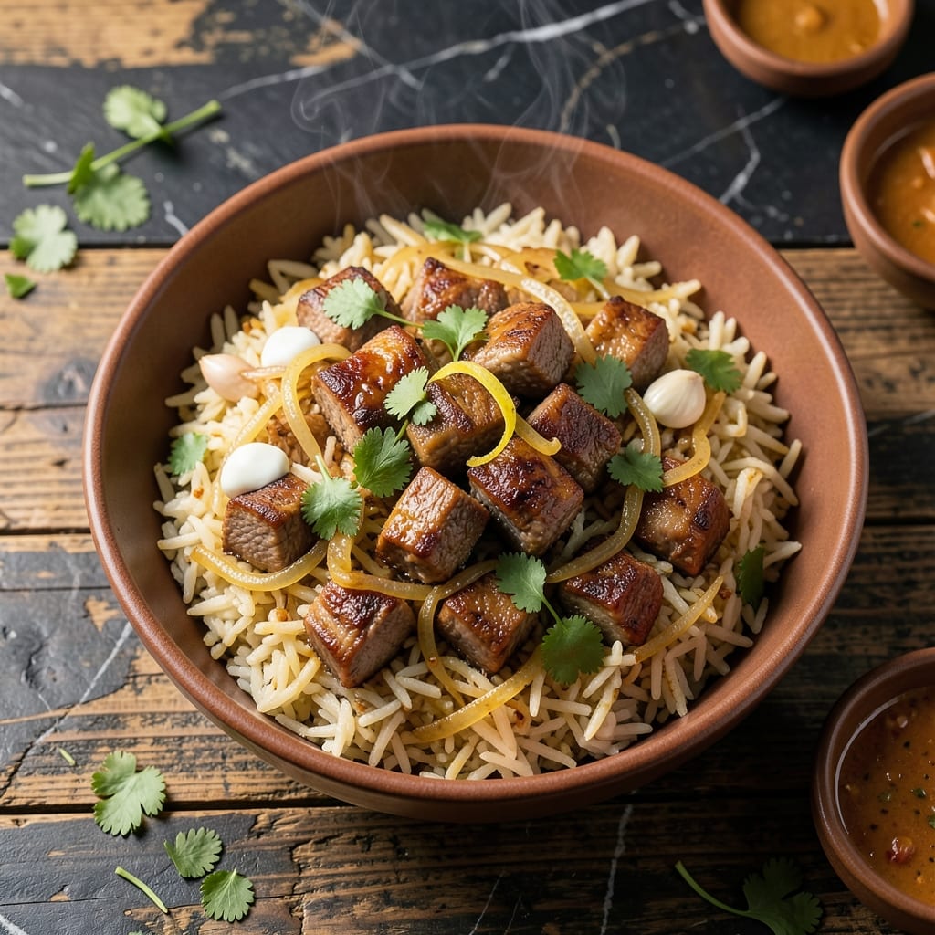 Mutton Pulao Recipe Food Fusion: Spiced Rice with Tender Lamb and Aromatic Blend
