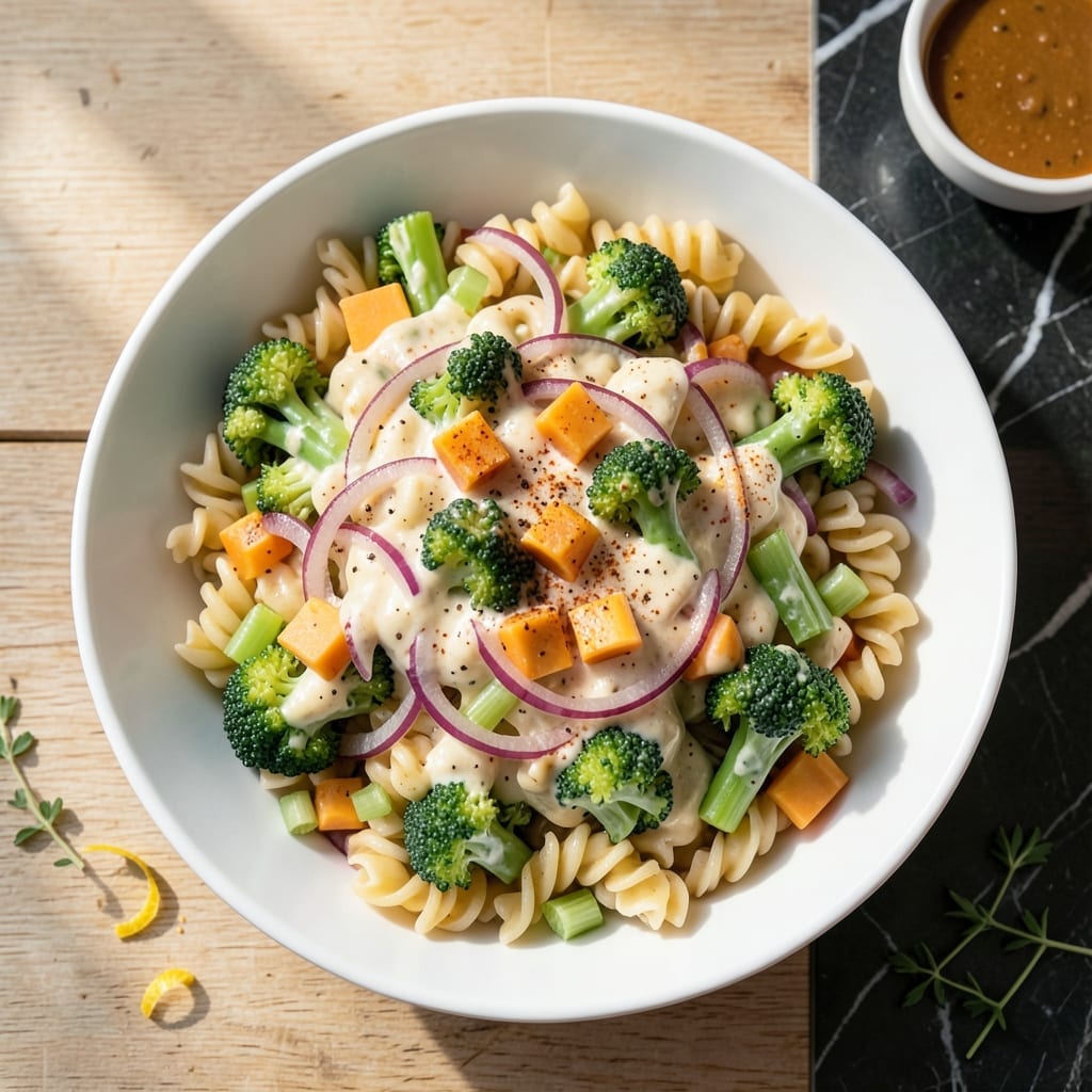 Broccoli Pasta Salad Recipe Mayonnaise: Crunchy Veggies in Creamy Dressing