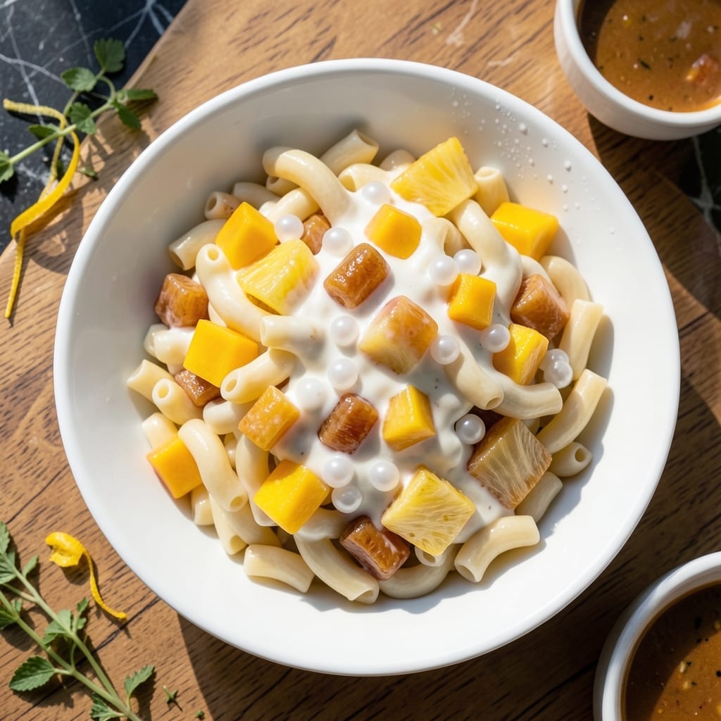 Macaroni Fruit Salad Recipe Philippines: Tropical Creaminess With Kaong and Nata DE Coco Macaroni Fruit Salad Recipe Philippines: Tropical Creaminess With Kaong and Nata DE Coco