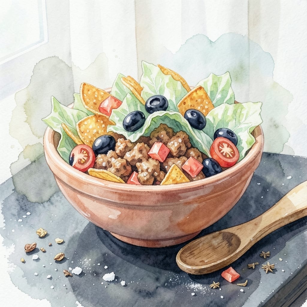 Layered Taco Salad Recipe With Doritos: Crunchy Fiesta in a Bowl