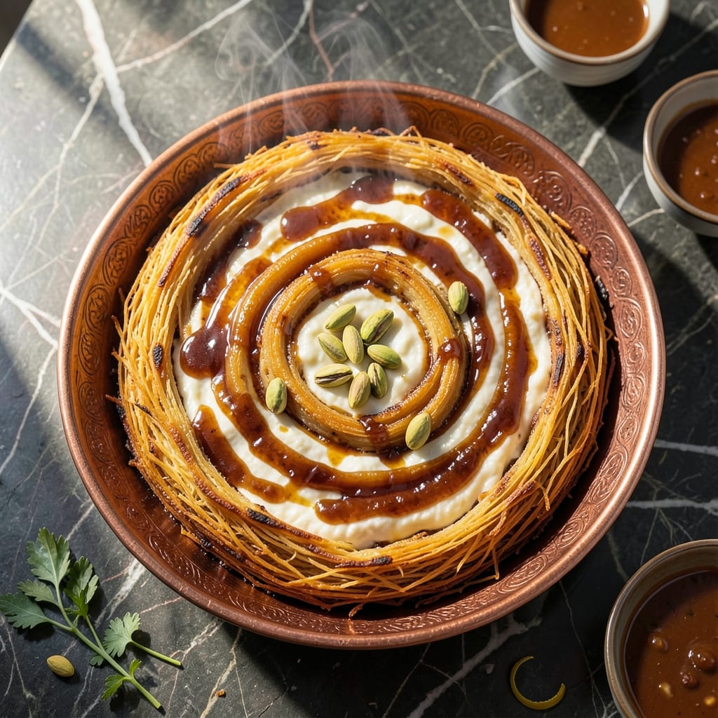 Kunafa Recipe by Food Fusion: Cheese-Filled Pastry with Crispy Layers
