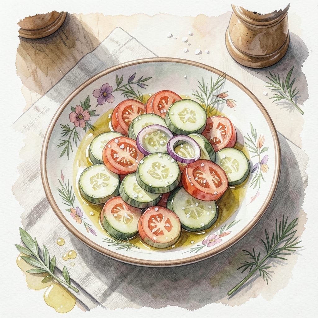 Cucumber and Tomato Salad Recipe Vinegar: Refreshing Garden Crunch with Tangy Bite