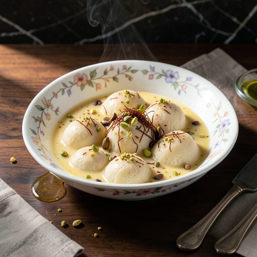 Recipe Of Making Rasmalai: Soft Cottage Cheese Patties in Saffron Milk