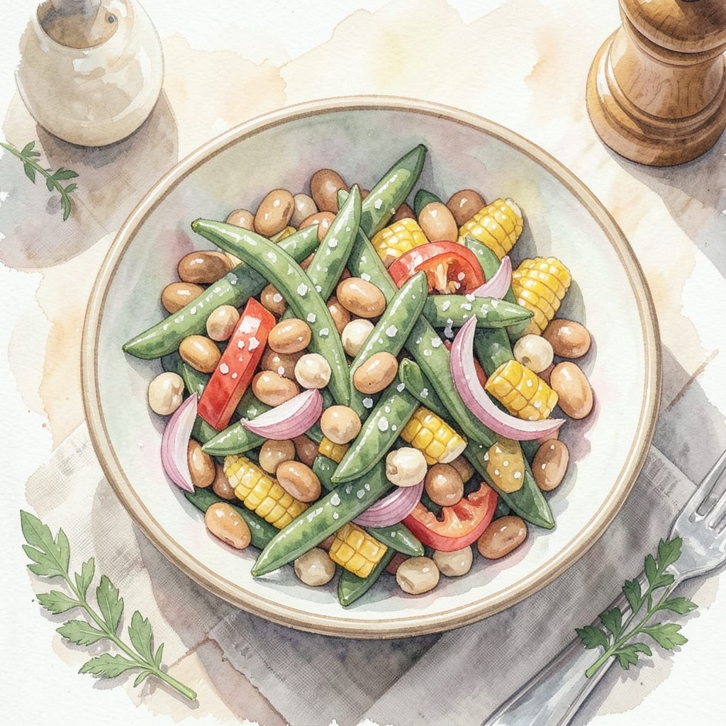 Recipe For Three Bean Salad With Corn: Fresh Crunch and Zesty Dressing