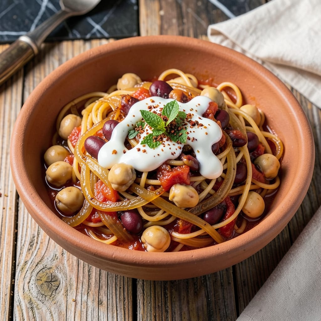 Afghan Aush Recipe: Hearty Noodle Stew With Bold Spices illustration with key details