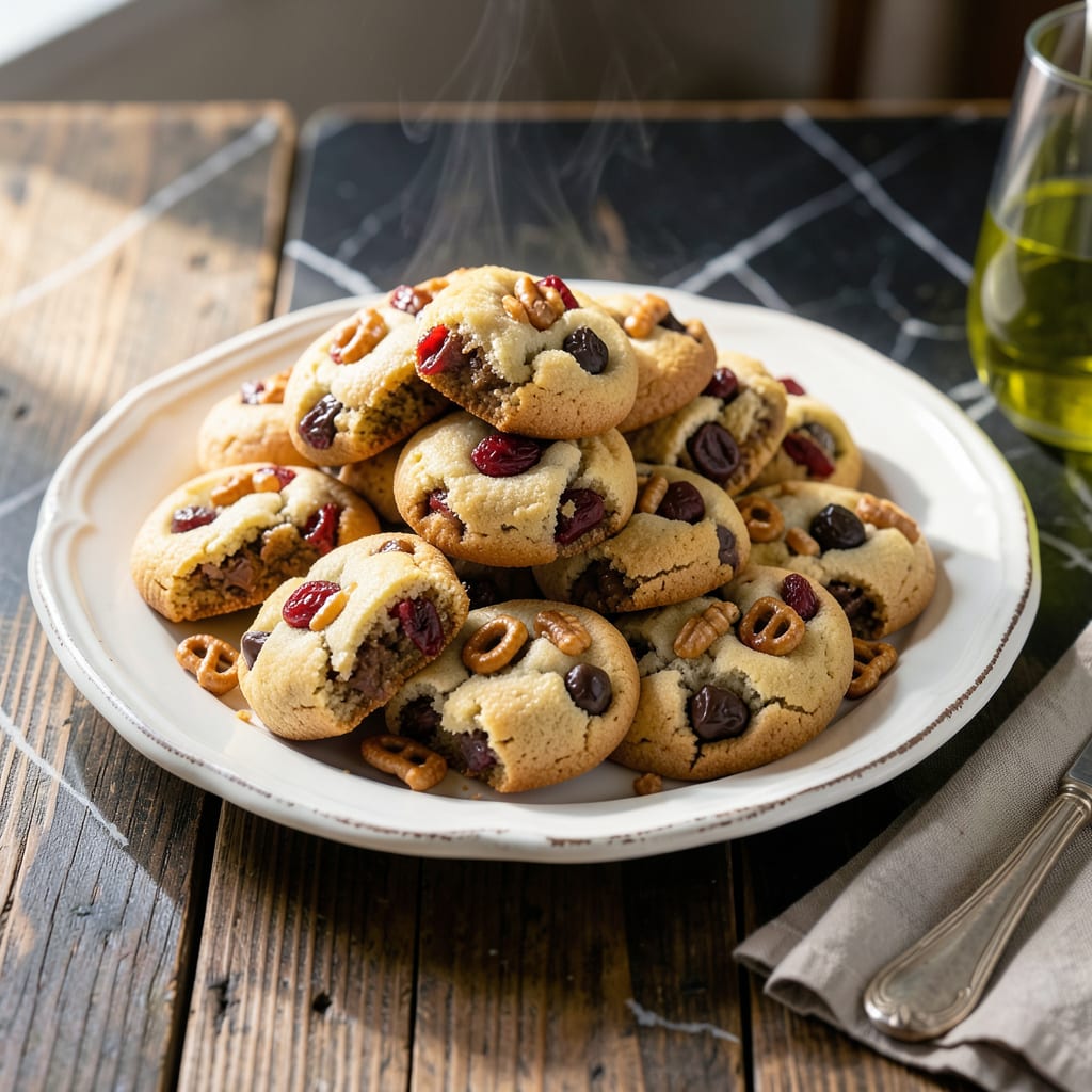 Aldi Kitchen Sink Cookies Recipe: Loaded With Chocolate and Pretzels illustration with key details