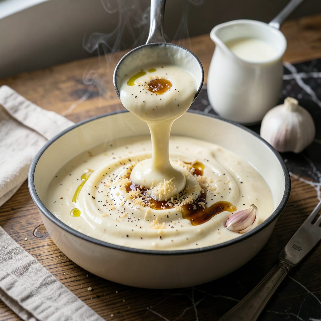 Visual representation of Alfredo Sauce Recipe Pioneer Woman: Rich Parmesan Cream Sauce for Pasta Night