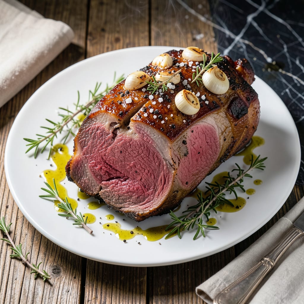 Alton Brown's Prime Rib Roast Recipe: Reverse Sear for Even Doneness example with annotations