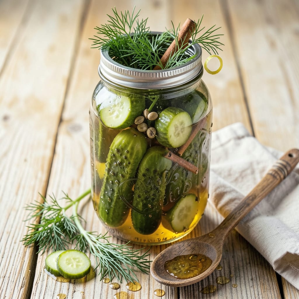 Amish Sweet Dill Pickles Recipe: Crunchy Brine Soaked Tang With Garden Fresh Flavor illustration with key details