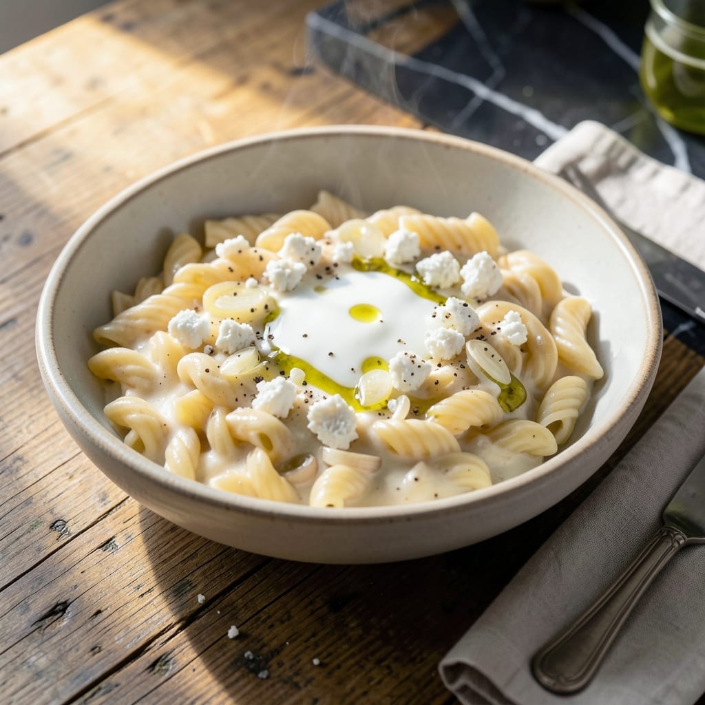 Feta Pasta Recipe No Tomatoes: Creamy Brined Cheese and Herb Infusion