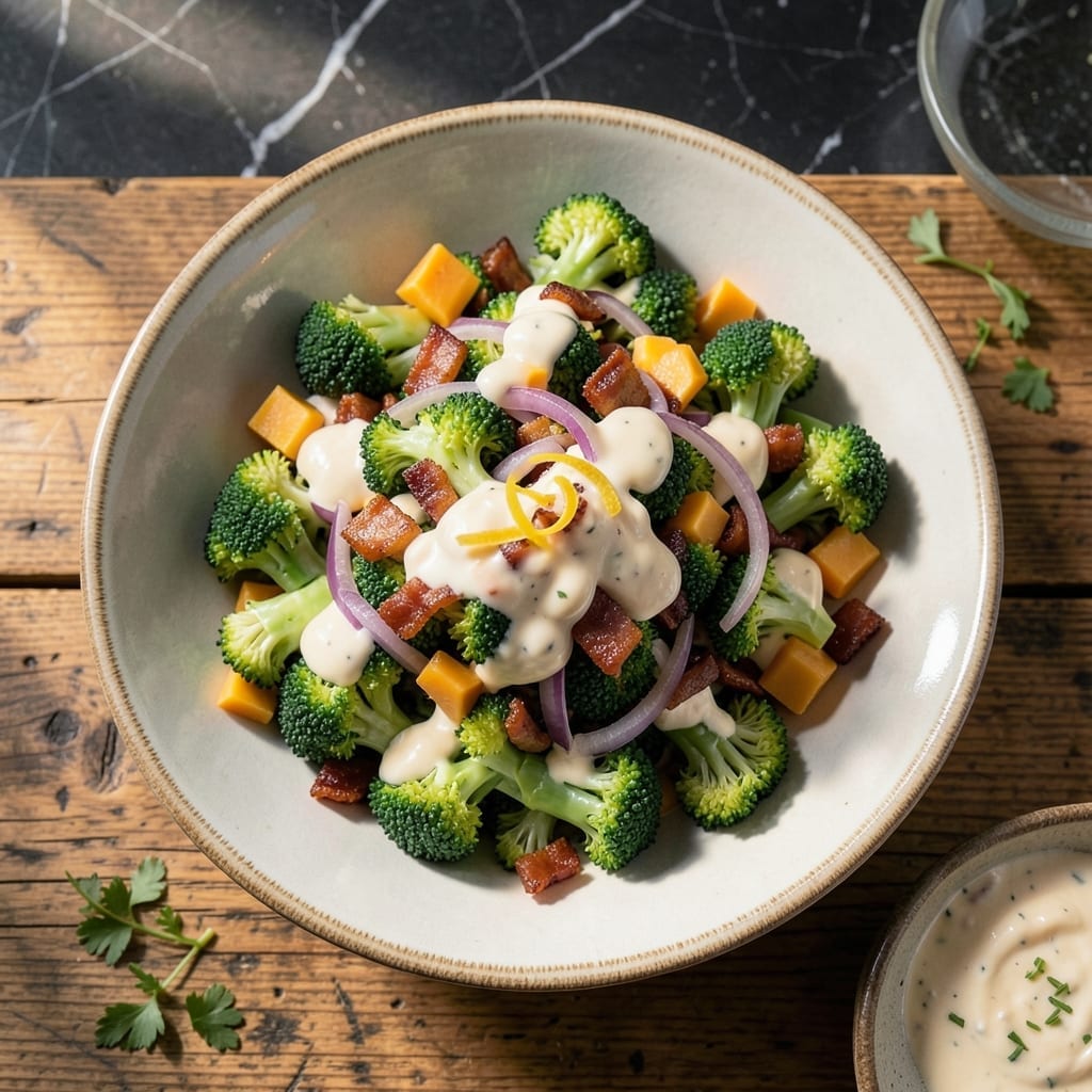 I Need a Recipe for Broccoli Salad: Crunchy Veggie Mix with Creamy Dressing