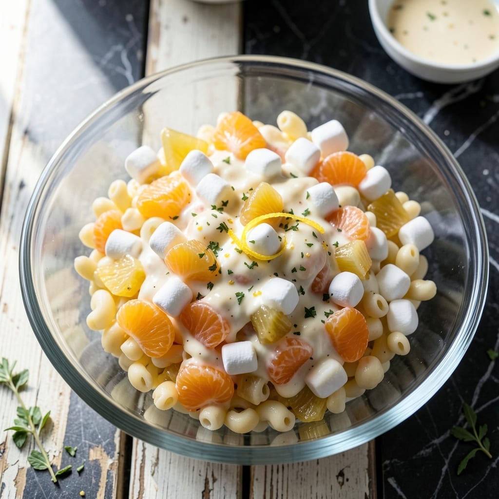 Frog Eye Salad Recipe From Pasta Box: Nostalgic Marshmallow and Pineapple Pasta Delight
