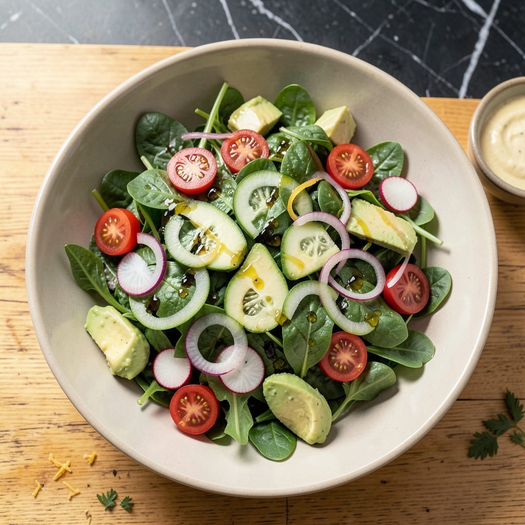 Salad Recipe: Fresh Greens With Vibrant Toppings