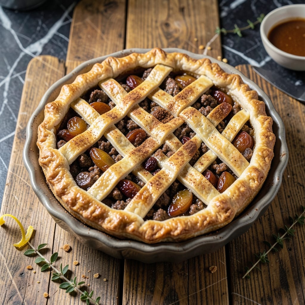 Mince Meat Pie Recipe With Meat: Savory Spiced Filling in Flaky Pastry