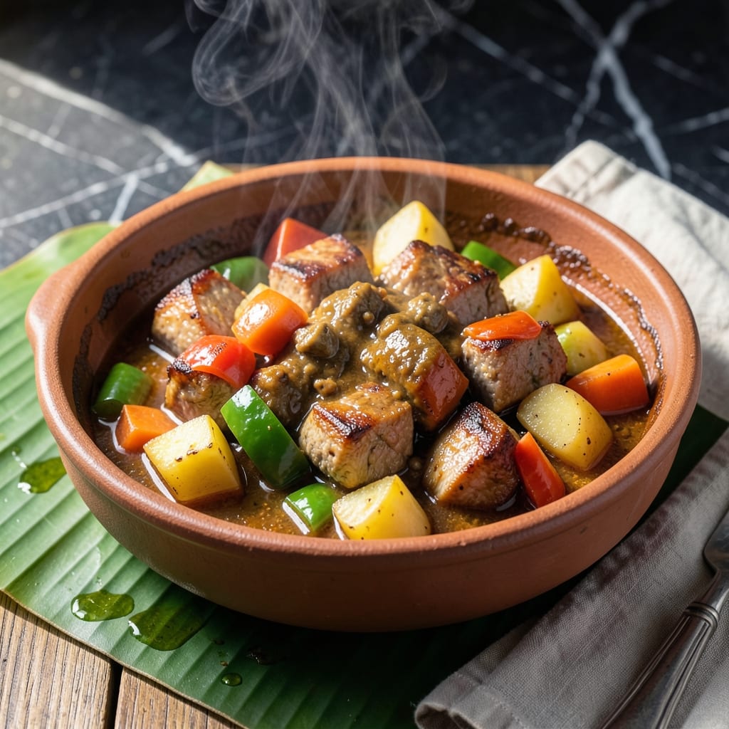 Filipino Caldereta Recipe Pork: Rich Tomato Stew with Tender Pork