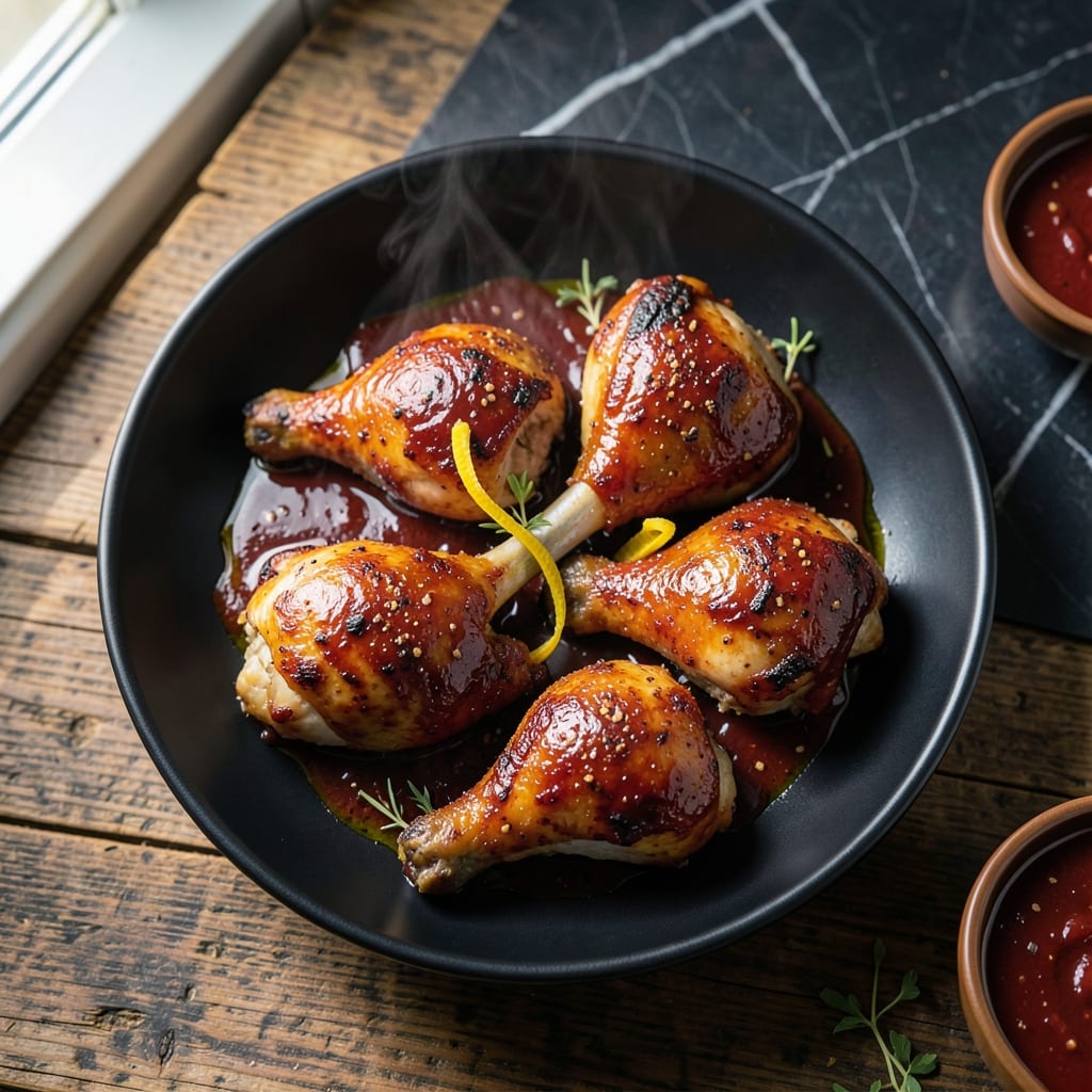 BBQ Chicken Thighs Recipe Oven: Sticky Glaze and Caramelized Edges BBQ Chicken Thighs Recipe Oven: Sticky Glaze and Caramelized Edges
