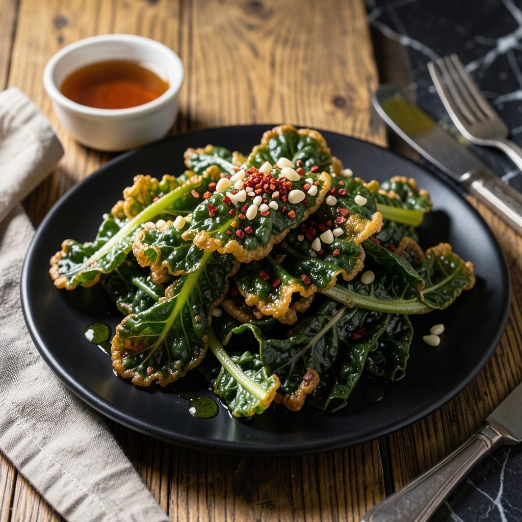 Recipe for Fried Collard Greens: Southern Crisp With Garlicky Kick