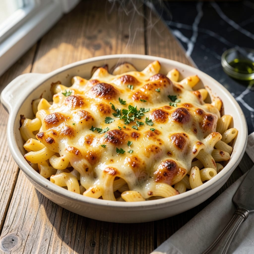Homemade Mac N Cheese Recipe Baked: Golden Crust Over Creamy Pasta