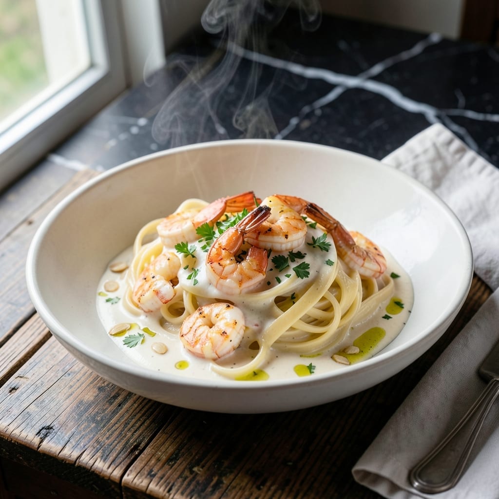 Creamy Seafood Pasta Recipe White Wine: Garlic Butter Sauce With Succulent Shrimp