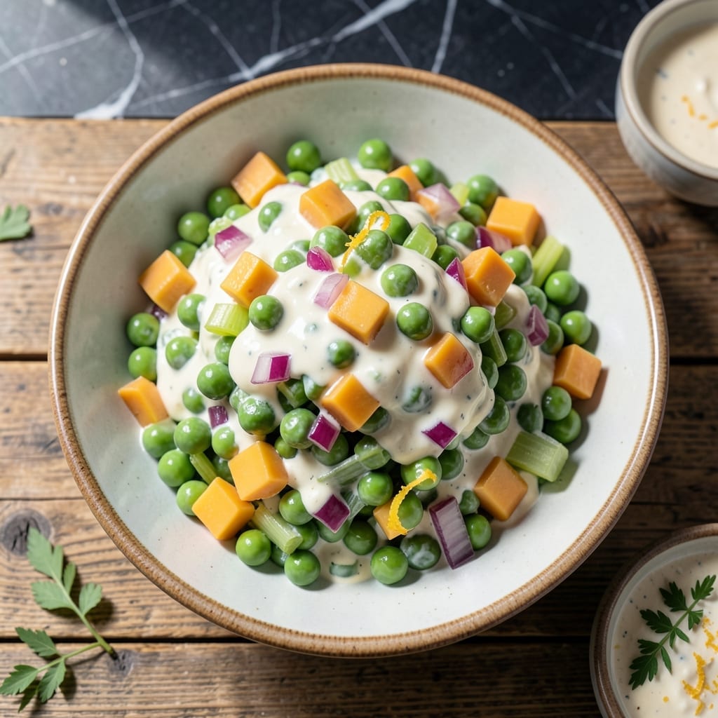 Pea Salad Recipe With Canned Peas: Quick Creamy Crunch for Potlucks