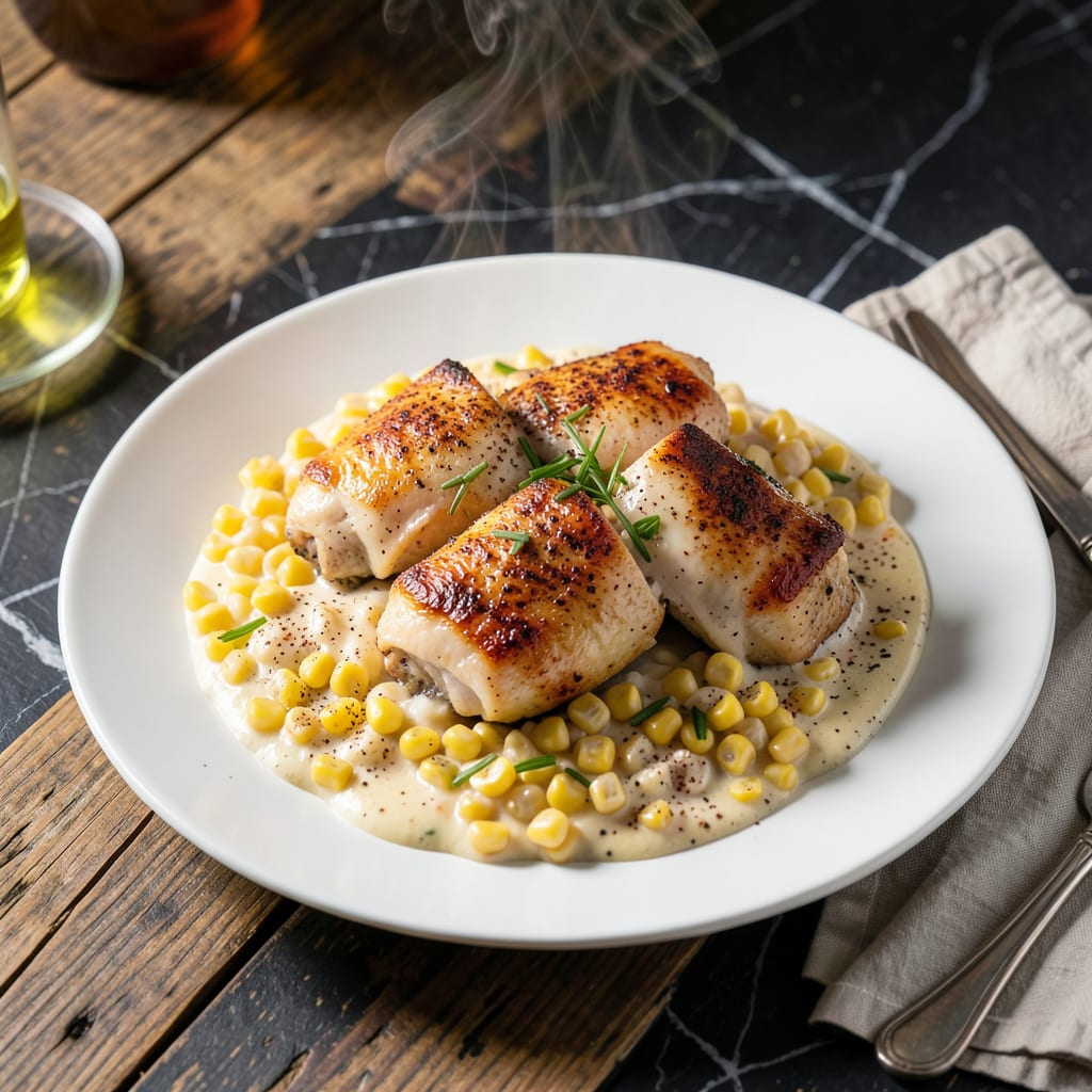Babe Chicken Creamed Corn Recipe: Southern Style Comfort in One Skillet detailed visual guide