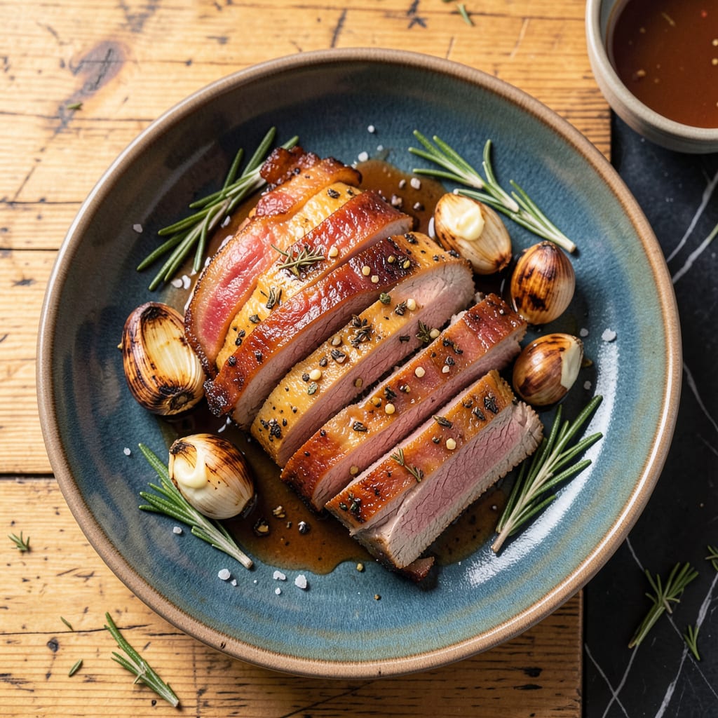 Bacon Wrapped Pork Loin: Smoky Crisp Edges With Juicy Herb Center example with annotations