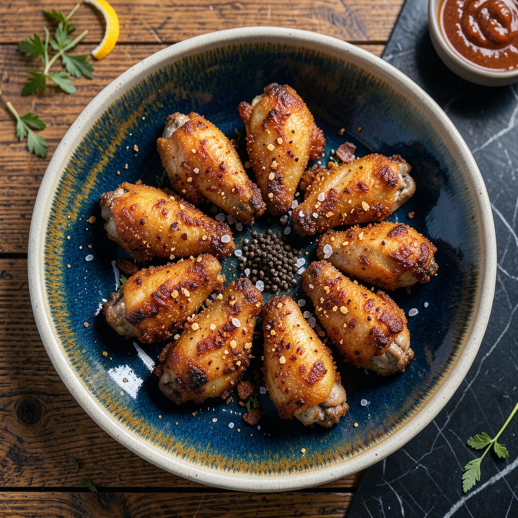 Baked Chicken Wings Recipe With Baking Powder: Extra Crispy Skin Without the Fryer illustration with key details