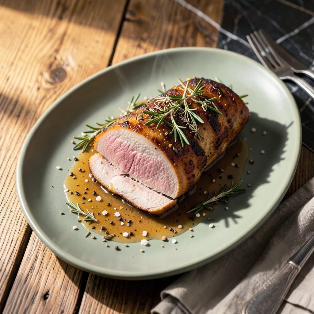 Visual representation of baked pork tenderloin recipe