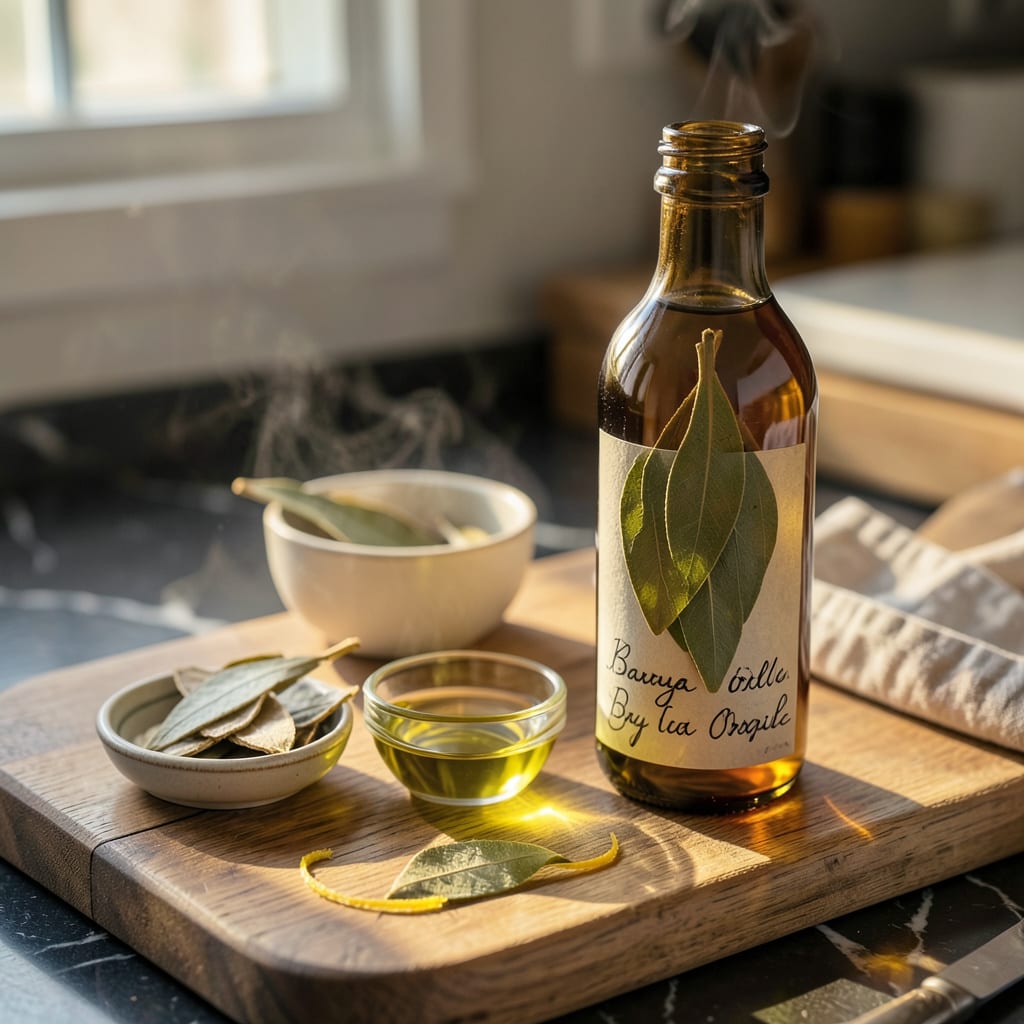 Bay Leaf Oil Recipe: Infused Golden Elixir for Gourmet Cooking detailed visual guide