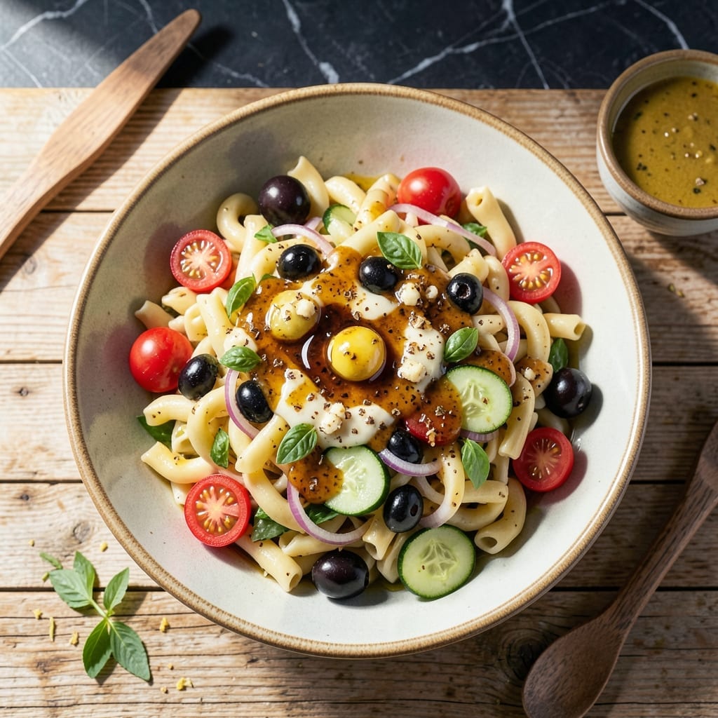 Homemade Italian Dressing Recipe for Pasta Salad: Zesty Herb-Infused Emulsion