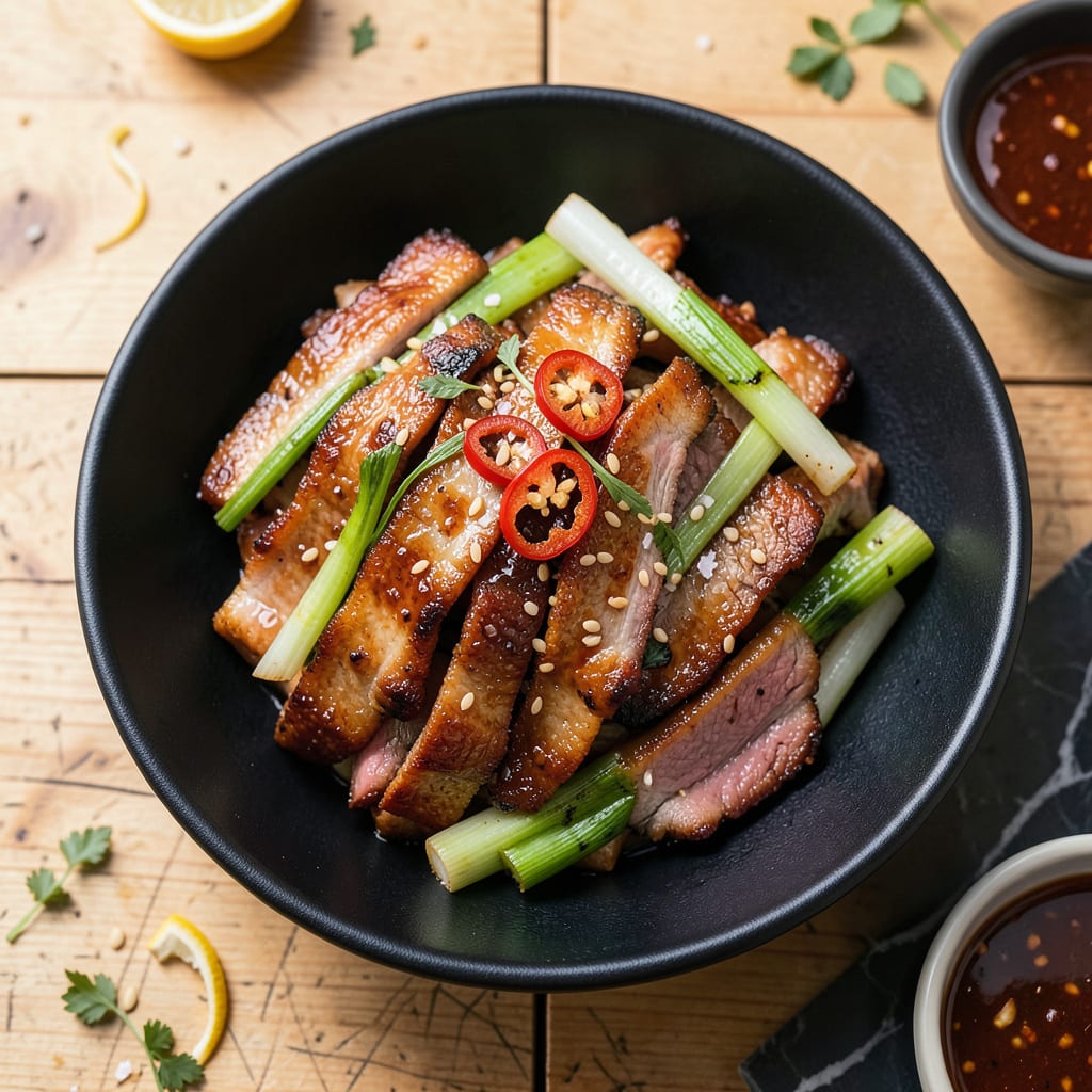 Visual representation of BBQ Pork Belly Strips Recipe: Sticky, Caramelized Bites in 30 Minutes