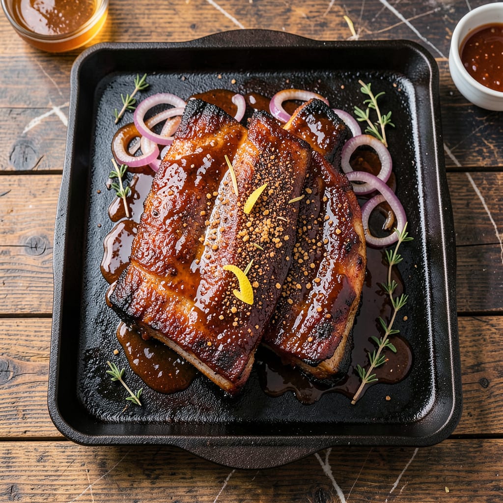 Visual representation of BBQ Ribs in Oven Recipe: Fall Off the Bone Magic Without the Smoker