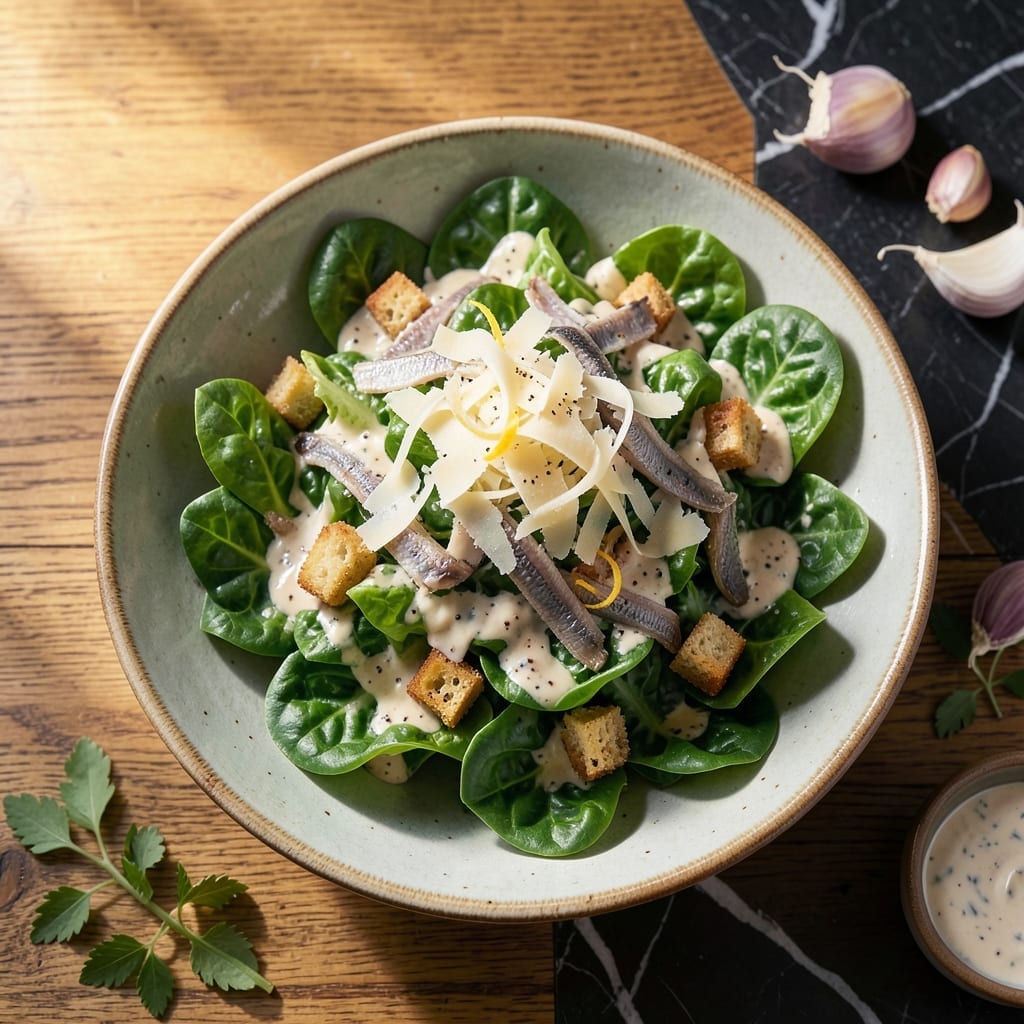 Caesar Salad Original Recipe With Anchovies: Authentic Roman-Style Dressing