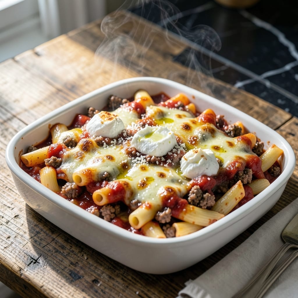 Mueller's Baked Ziti Recipe With Ground Beef: Cheesy Layers of Italian Comfort