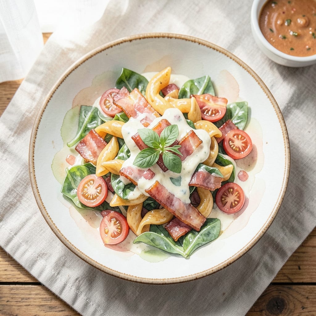 BLT Pasta Salad Recipe With Mayonnaise: Smoky Crisp Bites in Every Forkful