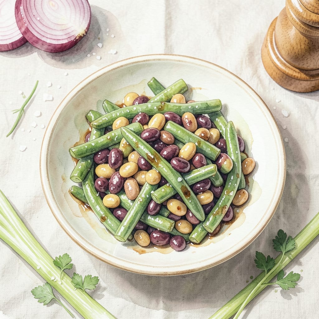 Original 3 Bean Salad Recipe Balsamic: Bright Vinaigrette and Crunchy Veggies