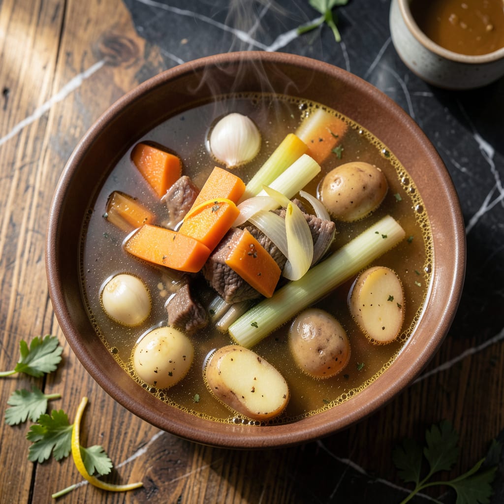 Comprehensive Beef Bone Broth Vegetable Soup Recipe: Nutrient Rich Bowl of Comfort visual reference