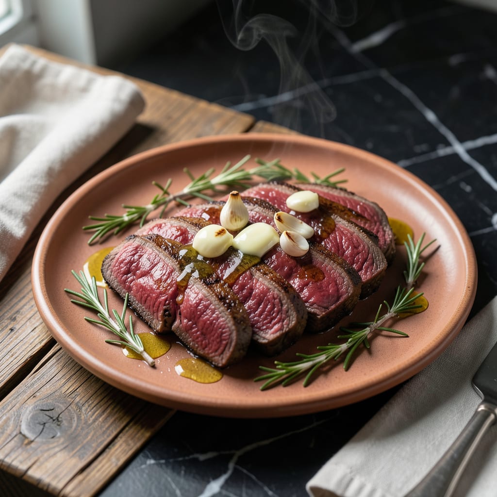 Beef Loin New York Steak Thin Sliced Recipe: Melt in Your Mouth Tender Strips example with annotations