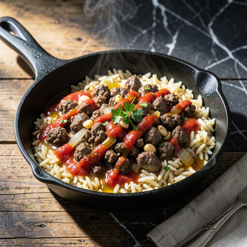 Beef Rice A Roni Recipe: One Pot Meal with Bold Beefy Flavor illustration with key details