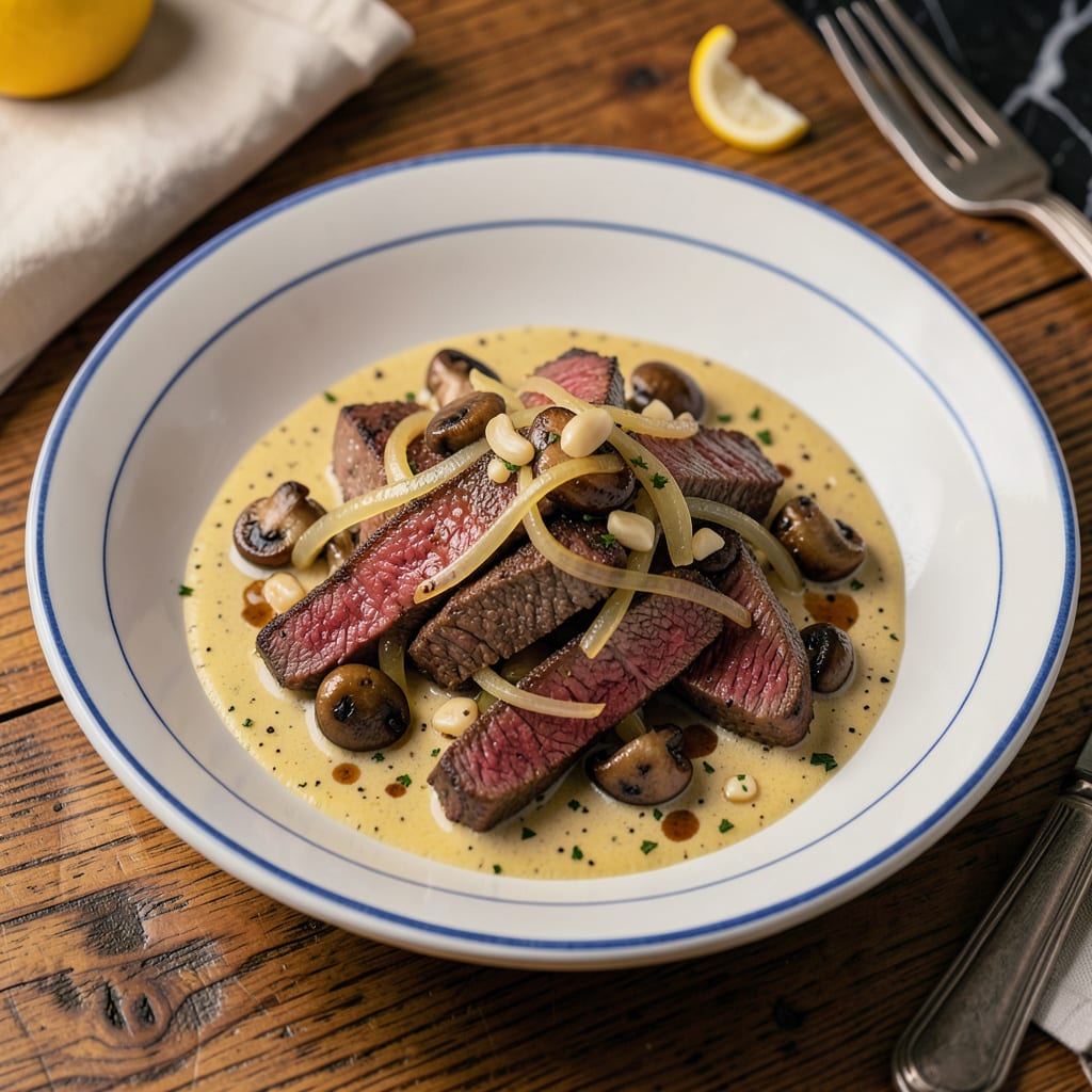 beef stroganoff recipe with sirloin tips example with annotations