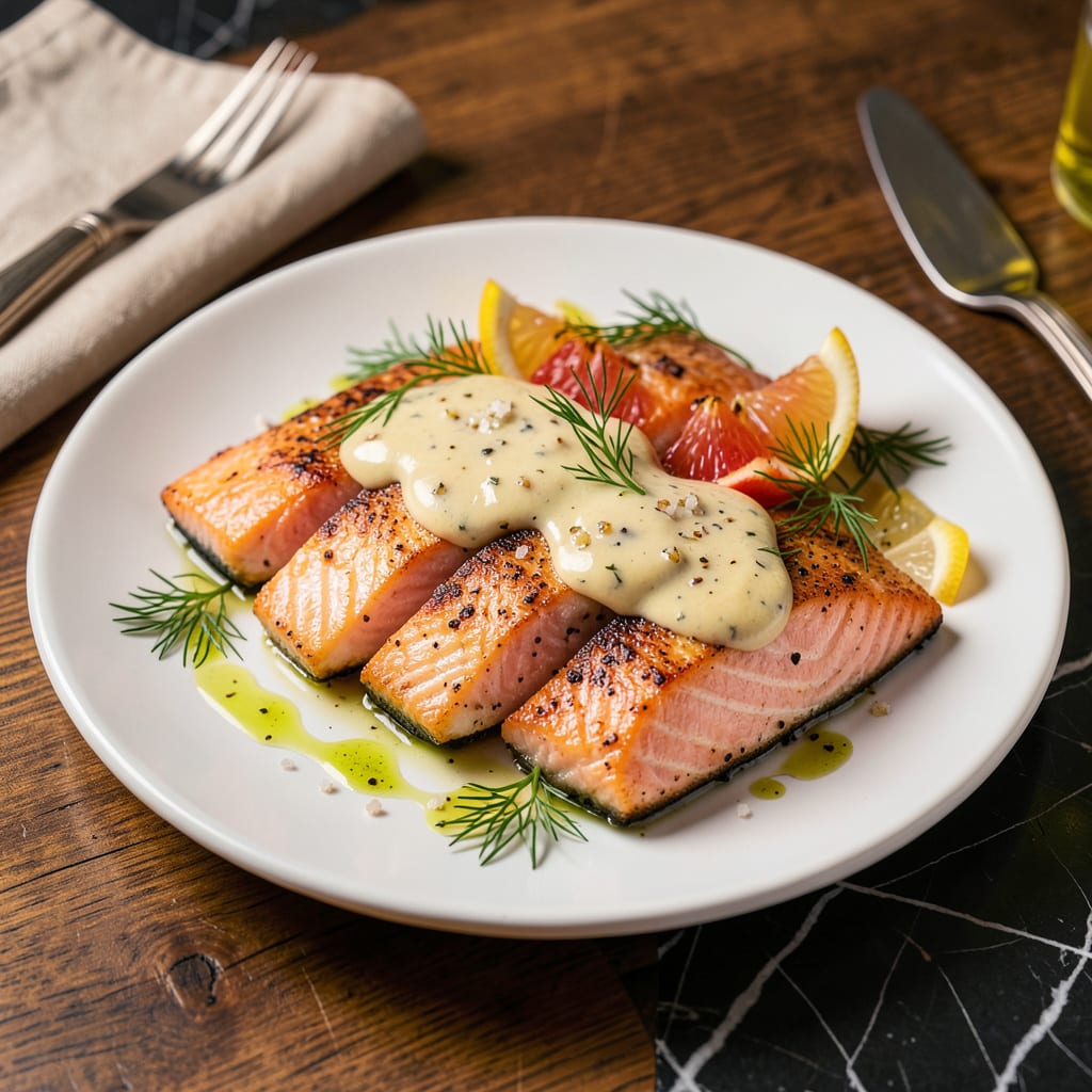 Best Damn Baked Salmon Recipe: Lemon Garlic Butter Glaze for Flaky Perfection example with annotations