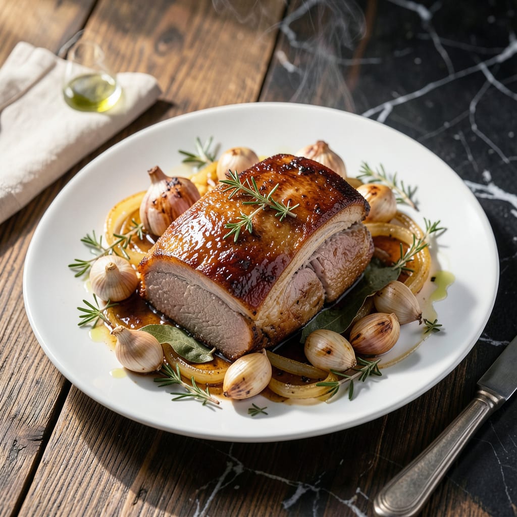 Visual representation of Best Pork Roast Crockpot Recipe: Slow Cooked Garlic and Herb Infusion