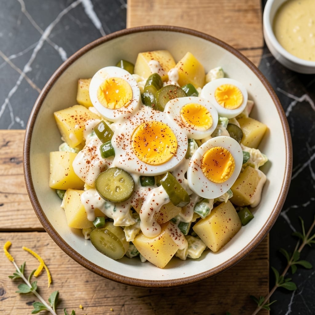 Potato Salad Recipe With Egg and Sweet Pickles: Nostalgic Creamy Crunch