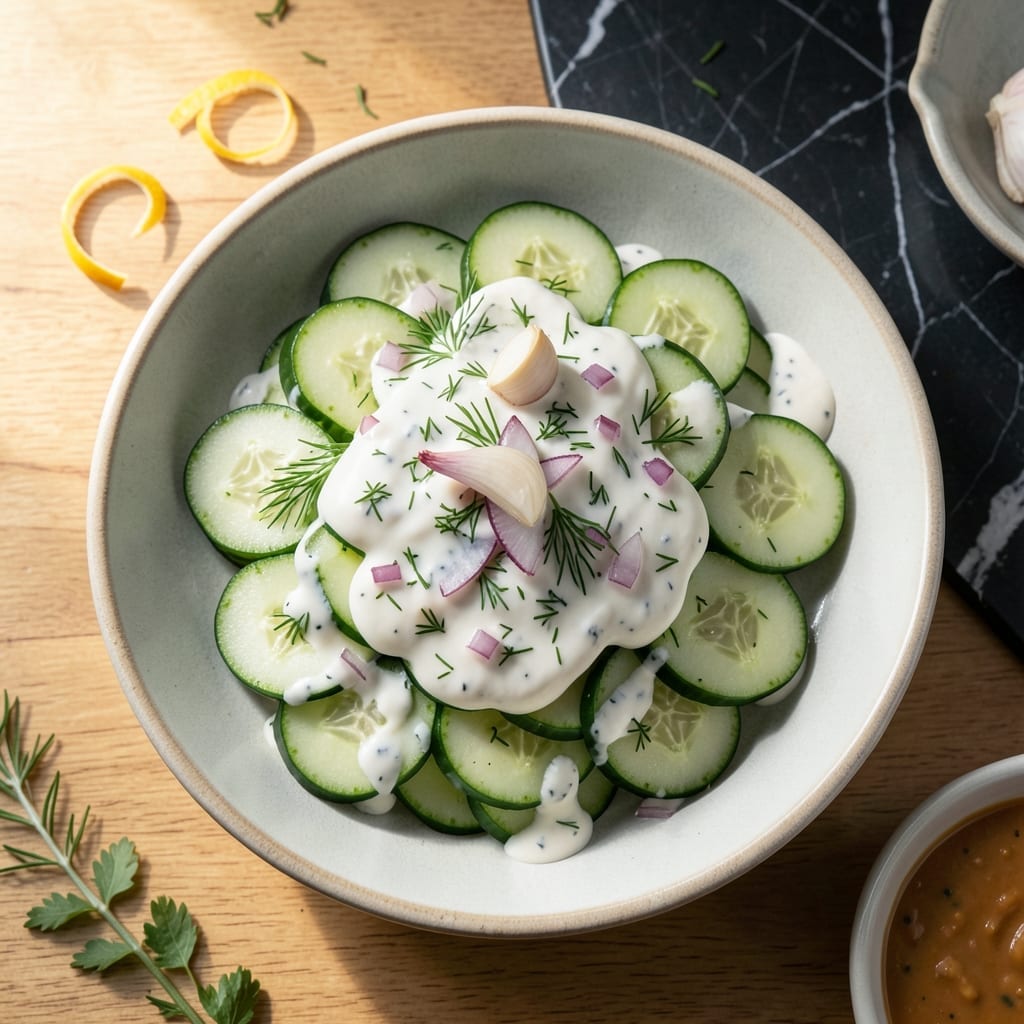 Cucumber Salad Recipe With Heavy Cream: Cool Crisp Slices in Velvety Dressing